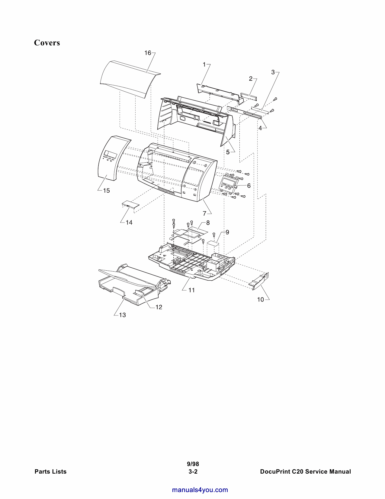 Xerox DocuPrint C20 Parts List and Service Manual-3